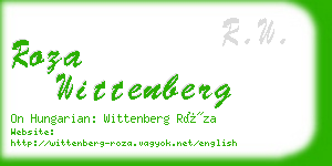 roza wittenberg business card